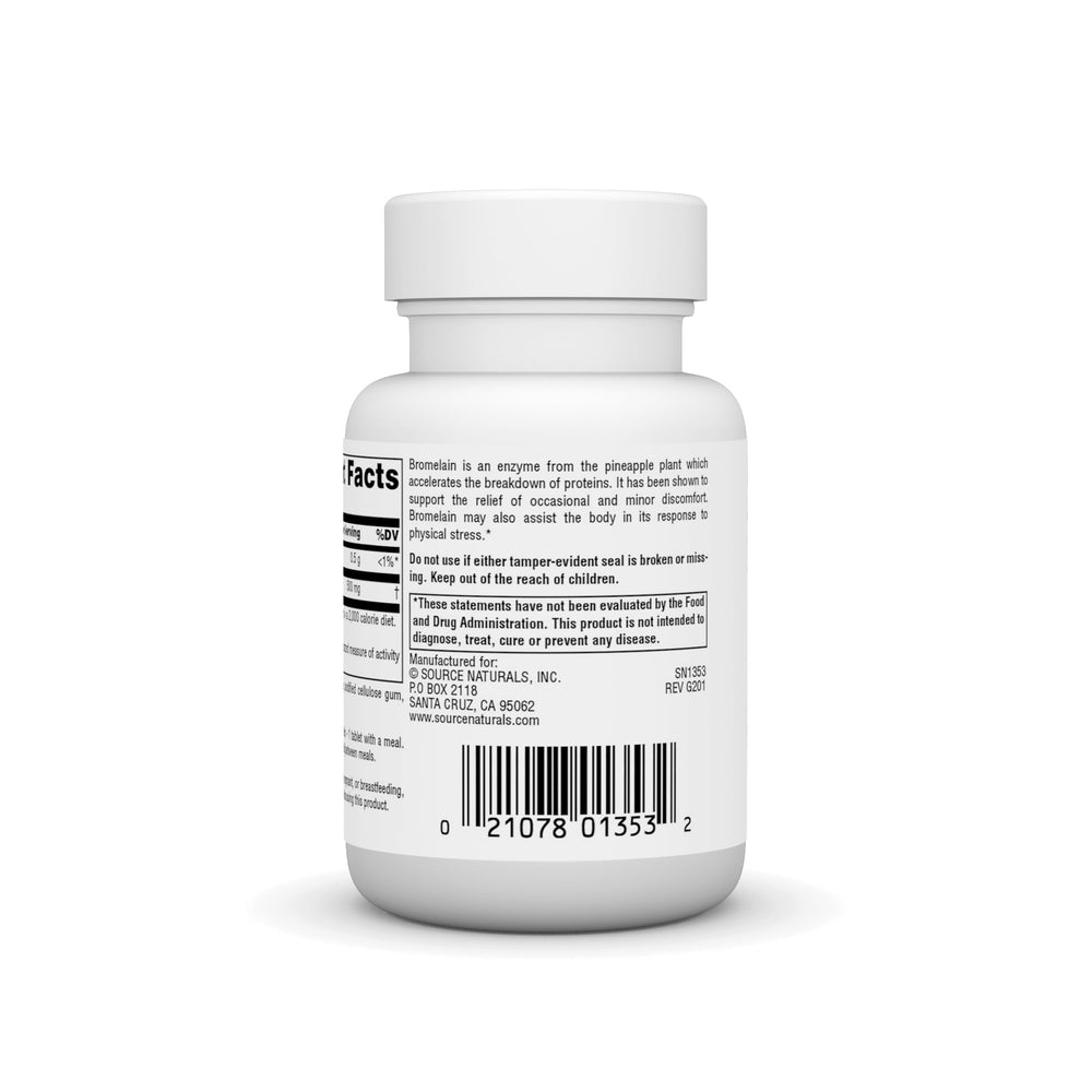 Source Naturals Bromelain 30 tablets pack ideal for monthly routine.
