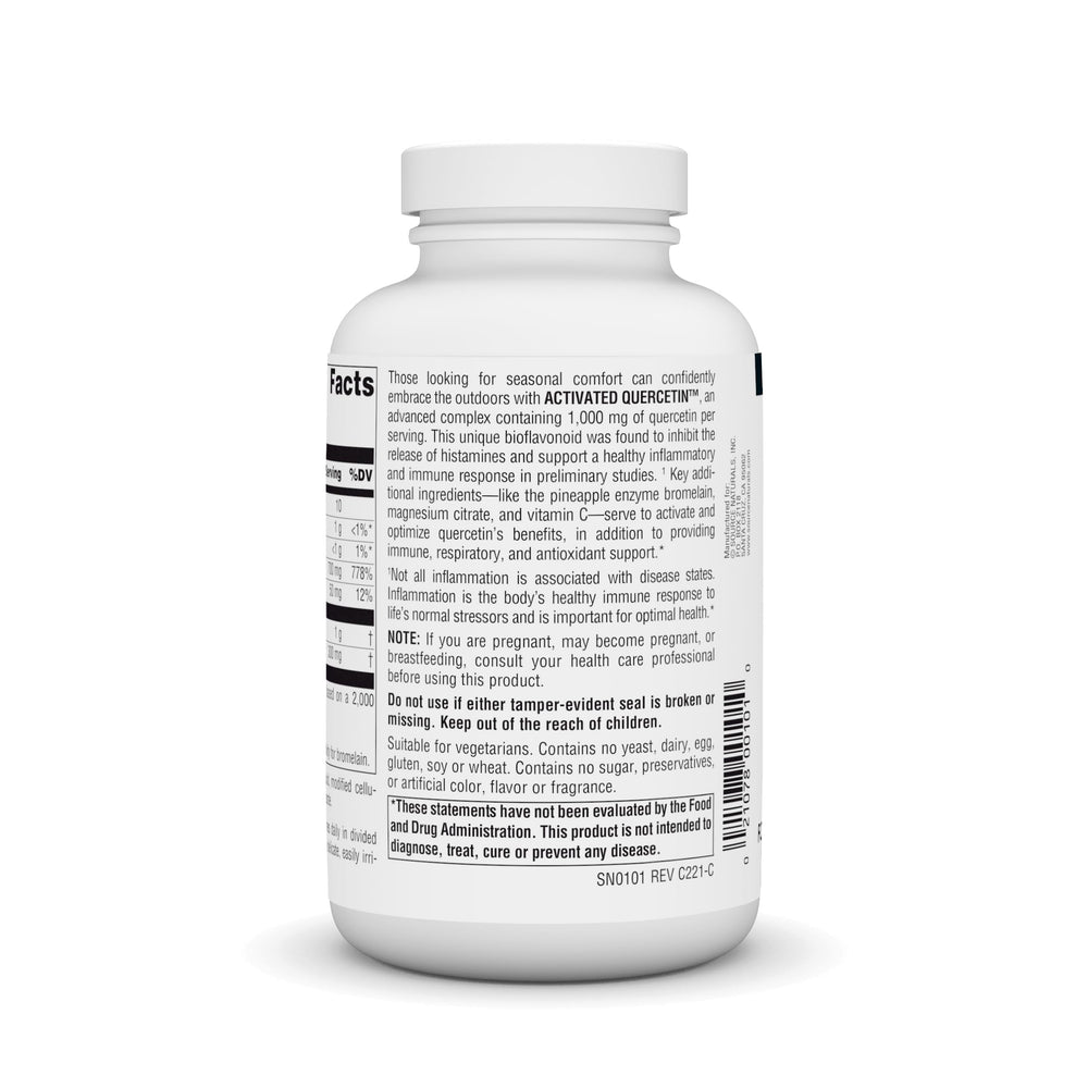 Bromelain and quercetin ingredients in Source Naturals blend for immune support