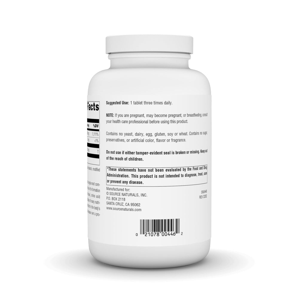 Source Naturals C-1000 tablets prepared for daily dosing in a simple routine