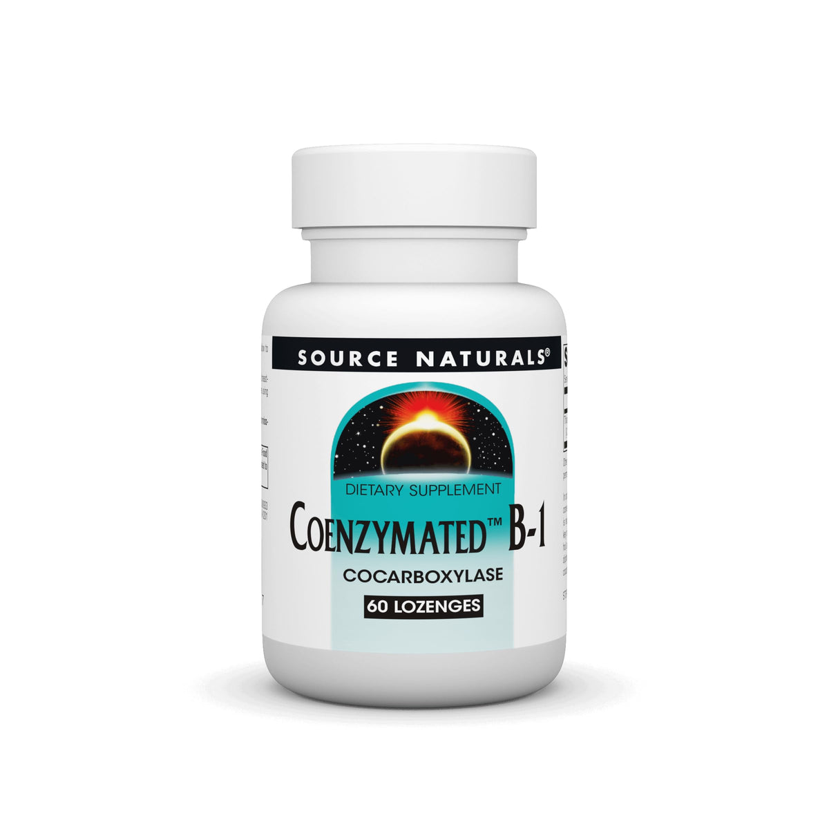Source Naturals coenzymated B-1 lozenge pack for daily use.