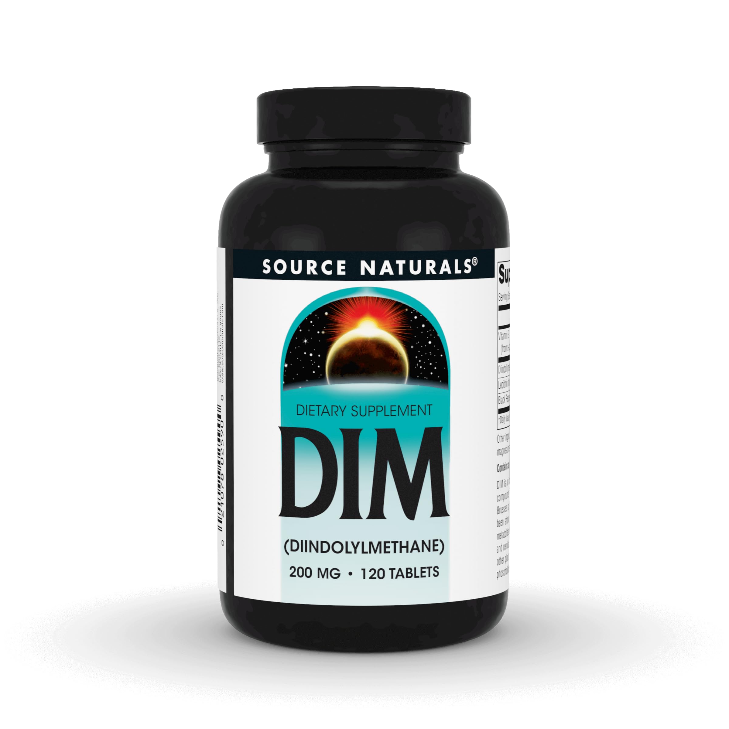 Source Naturals DIM 200mg bottle supports a daily vegetarian routine.