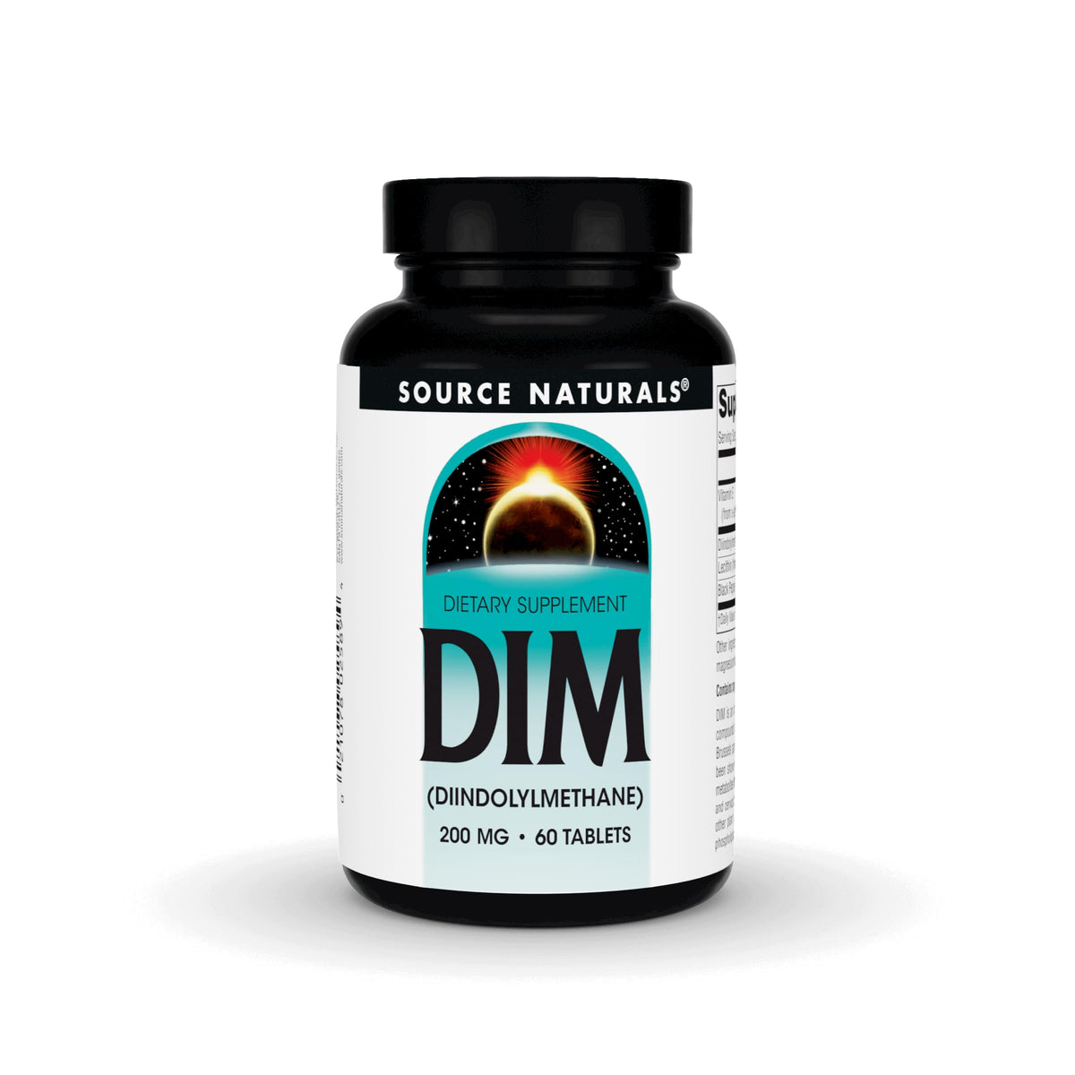 Source Naturals DIM bottle front with capsules for daily use