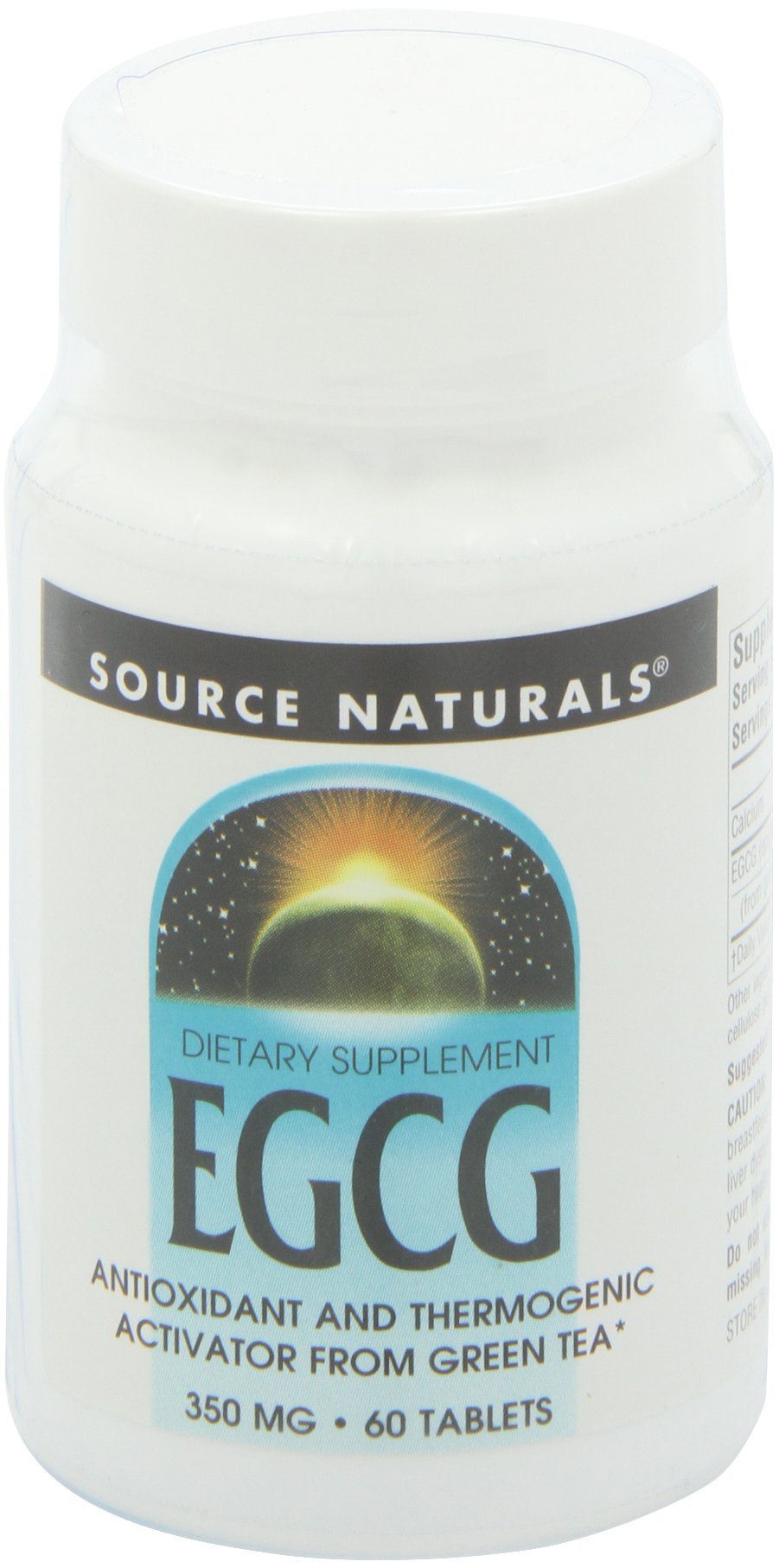 Source Naturals EGCG glass with tablet demonstrating easy daily antioxidant intake