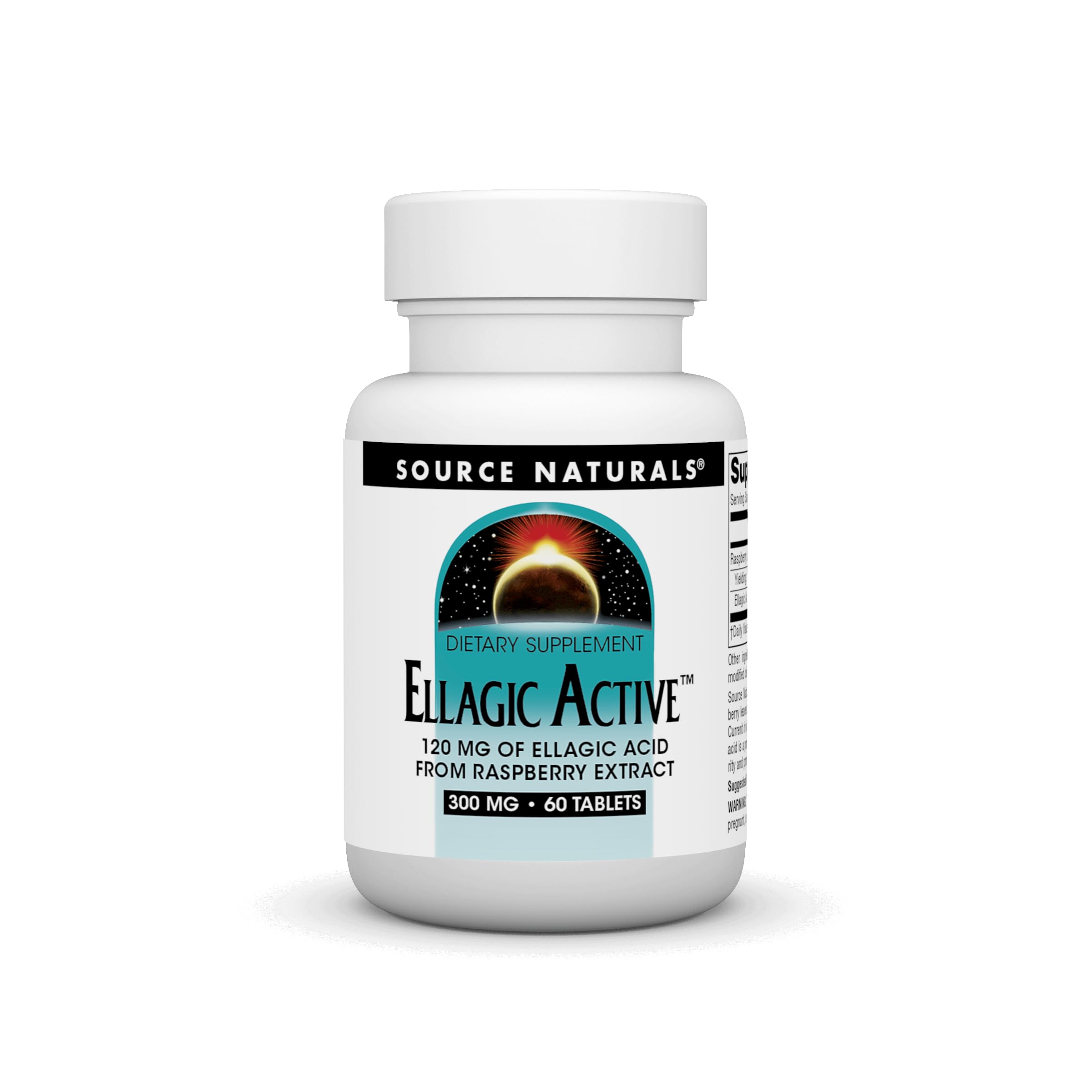 Source Naturals Ellagic Active bottle with 60 tablets for daily antioxidant support