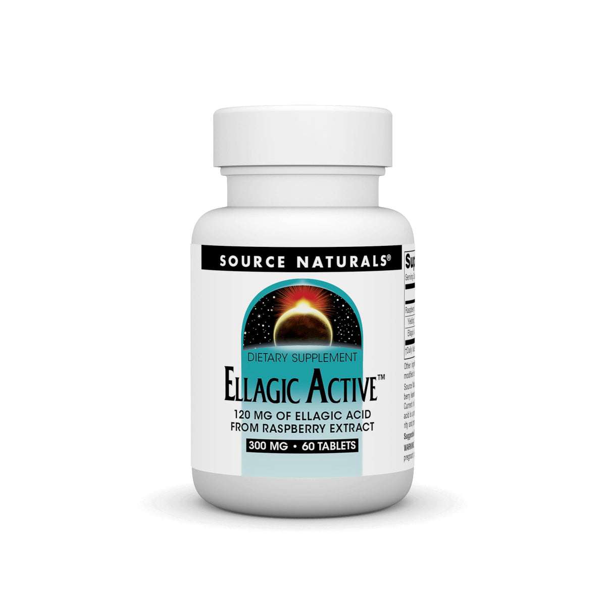 Source Naturals Ellagic Active bottle with 60 tablets for daily antioxidant support