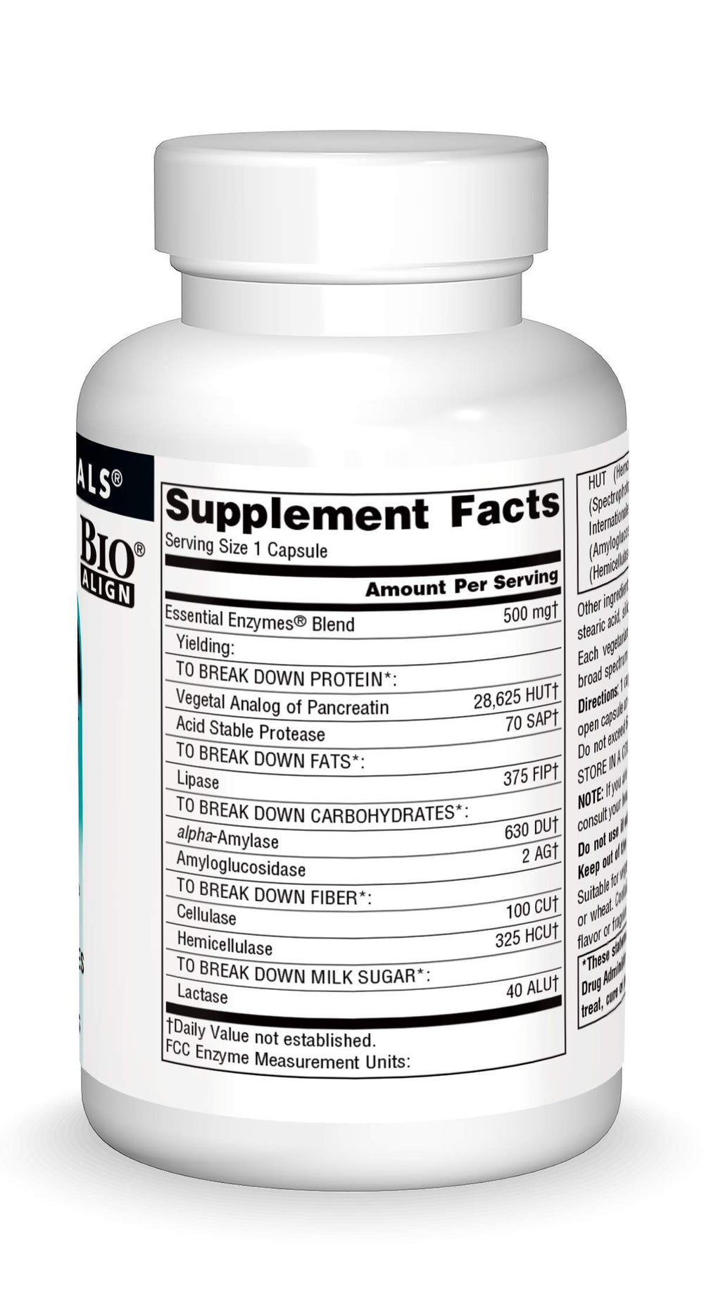 Source Naturals Essential Enzymes blister-pack image highlights travel-friendly daily support