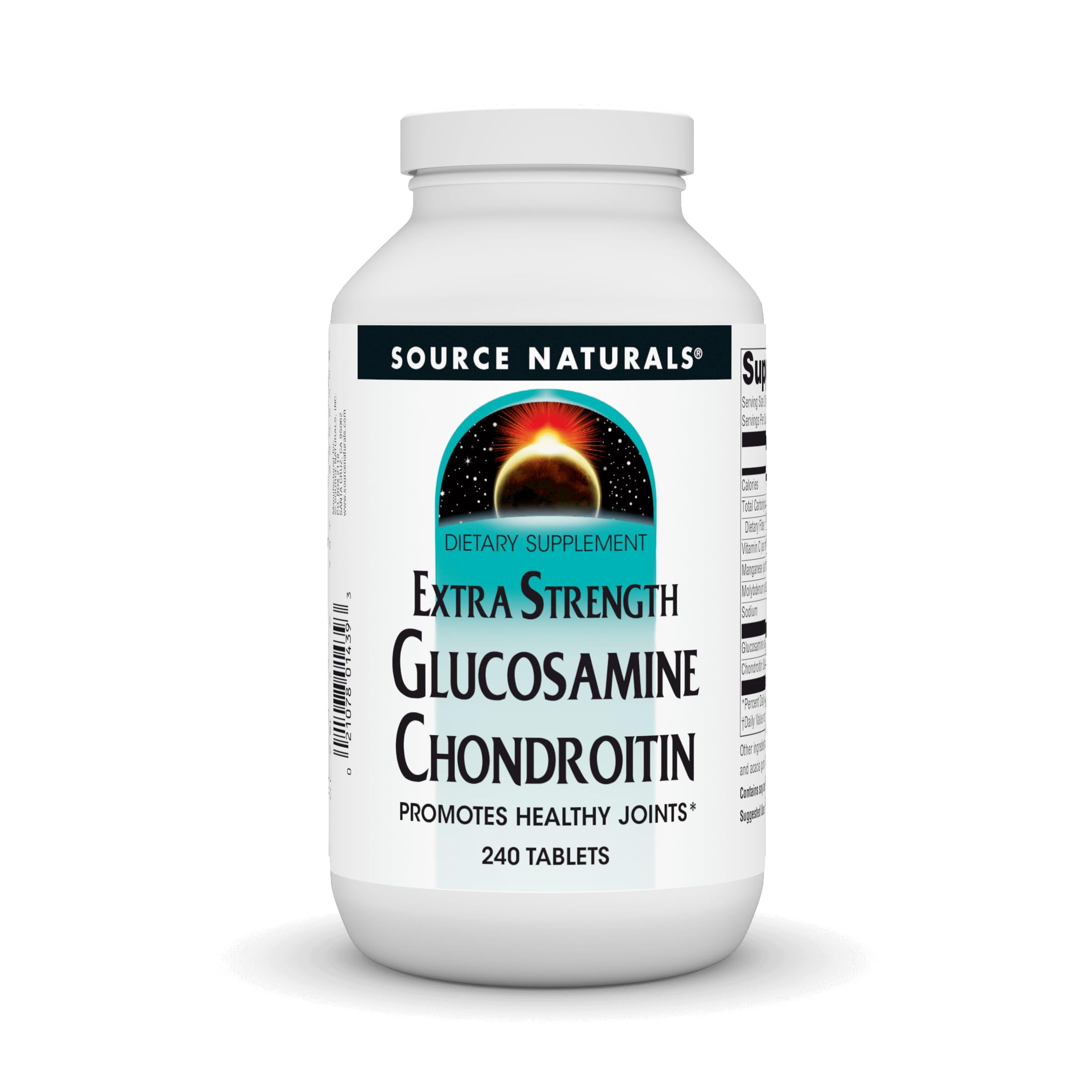 Source Naturals Extra Strength Glucosamine Chondroitin bottle for daily joint support.