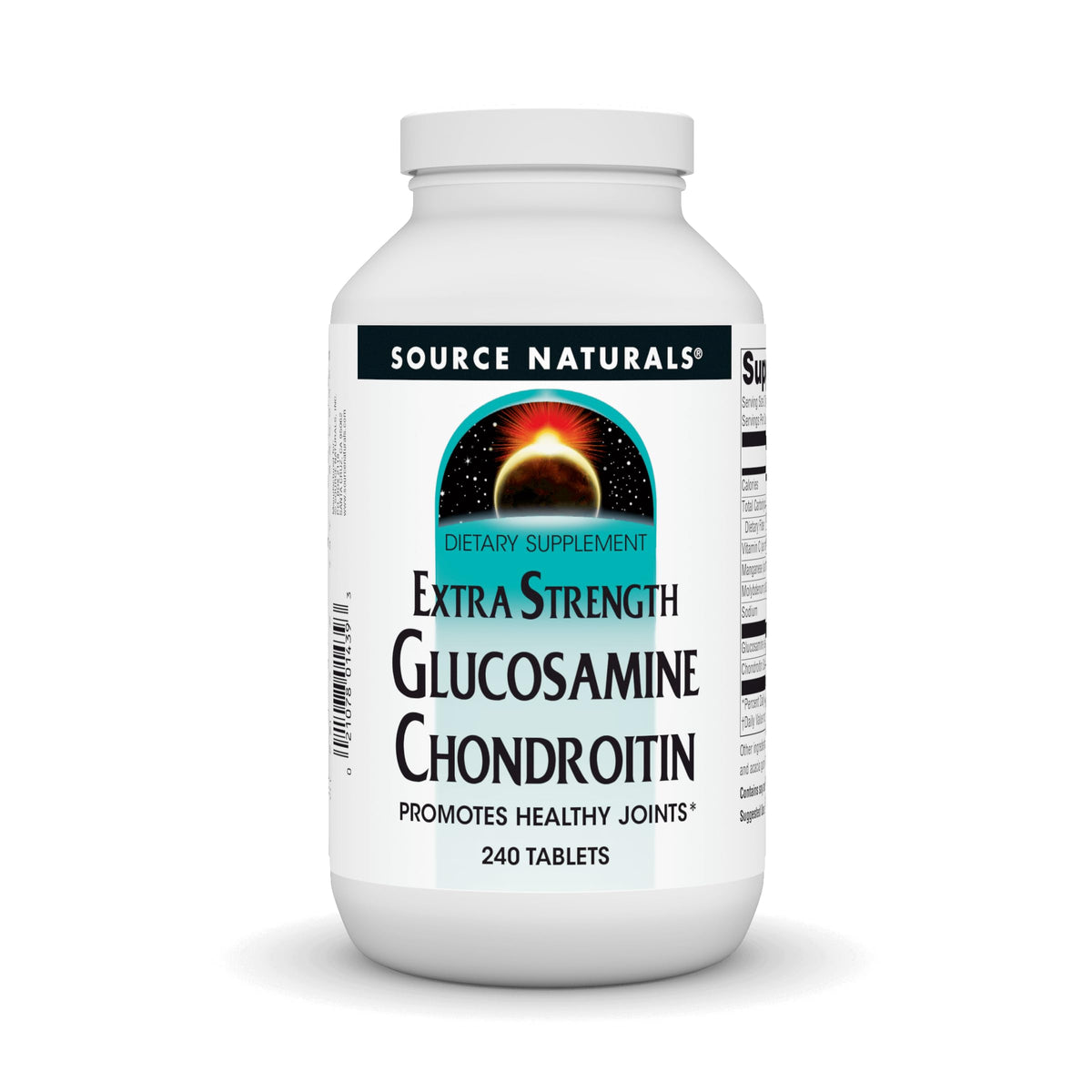Source Naturals Extra Strength Glucosamine Chondroitin bottle for daily joint support.