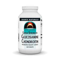 Source Naturals Extra Strength Glucosamine Chondroitin bottle for daily joint support.
