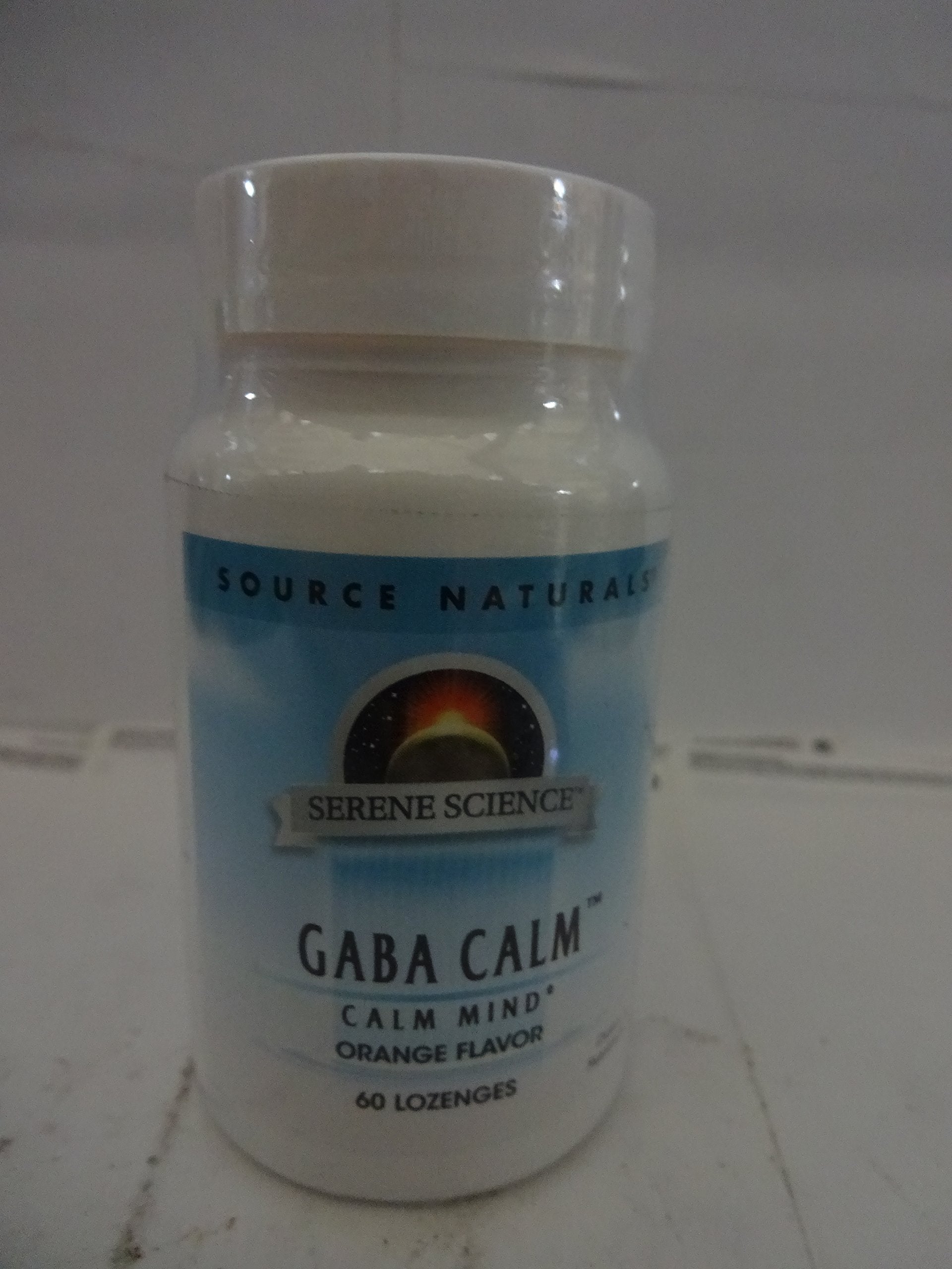 Source Naturals Gaba Calm-Orange bottle closeup for relaxation and stress support