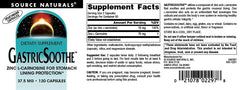 Serving guidance for Source Naturals GastricSoothe with two capsules per day
