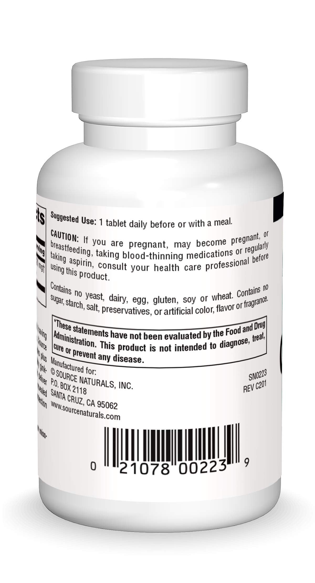 Closeup of Ginkgo-24 tablets emphasizing daily supplement form.