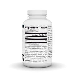 Source Naturals Glicina 500 mg etiqueta frontal, dosis clara.