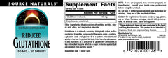 Source Naturals Glutathione bottle front with label close-up, showcasing trusted US manufacturing.