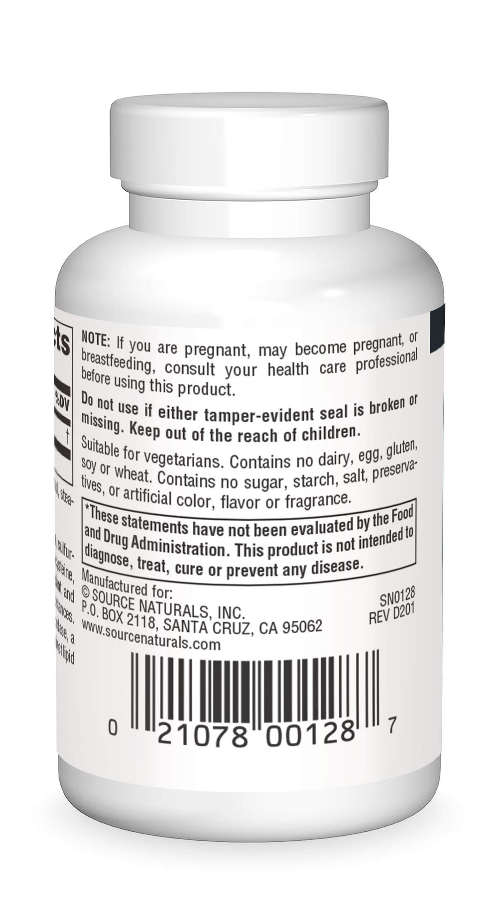 Source Naturals Glutathione tablets, 50 mg, arranged in bottle for daily supplementation.