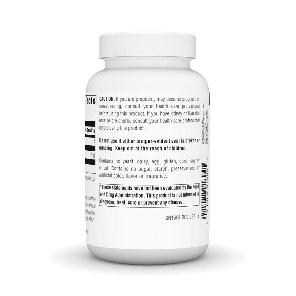 Source Naturals Glycine capsules closeup showing smooth texture and easy swallow formula.