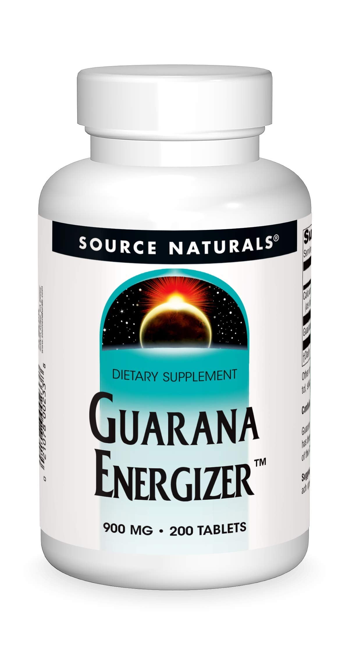 Source Naturals Guarana Energizer bottle front for daily energy support.