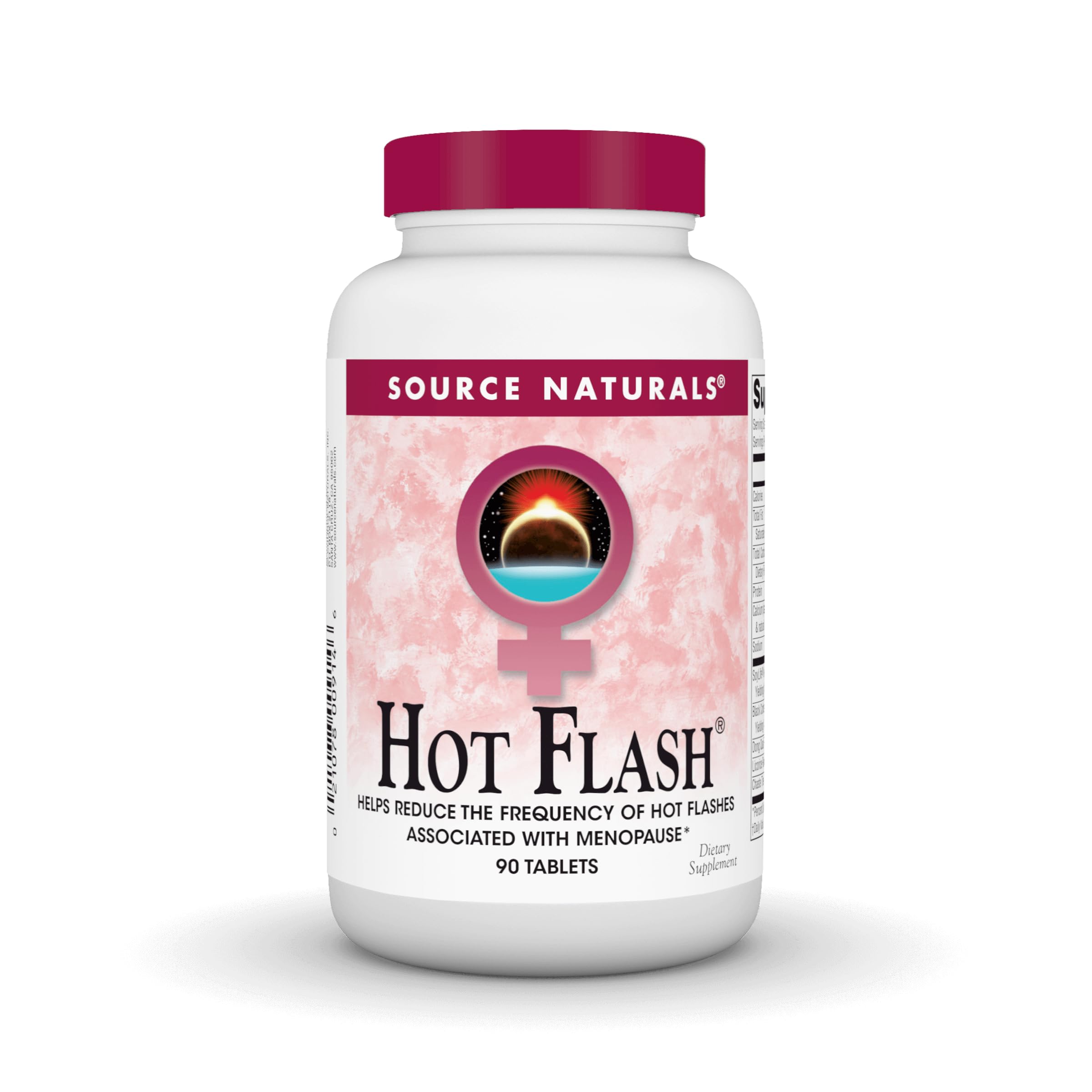 Source Naturals Hot Flash tablets bottle front view for daily use