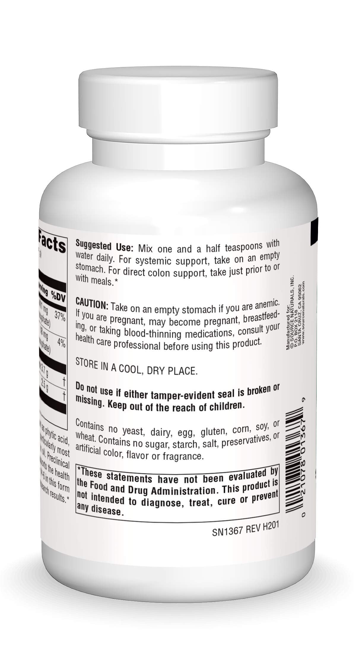 Source Naturals IP-6 Powder serving scoop dissolving in water.
