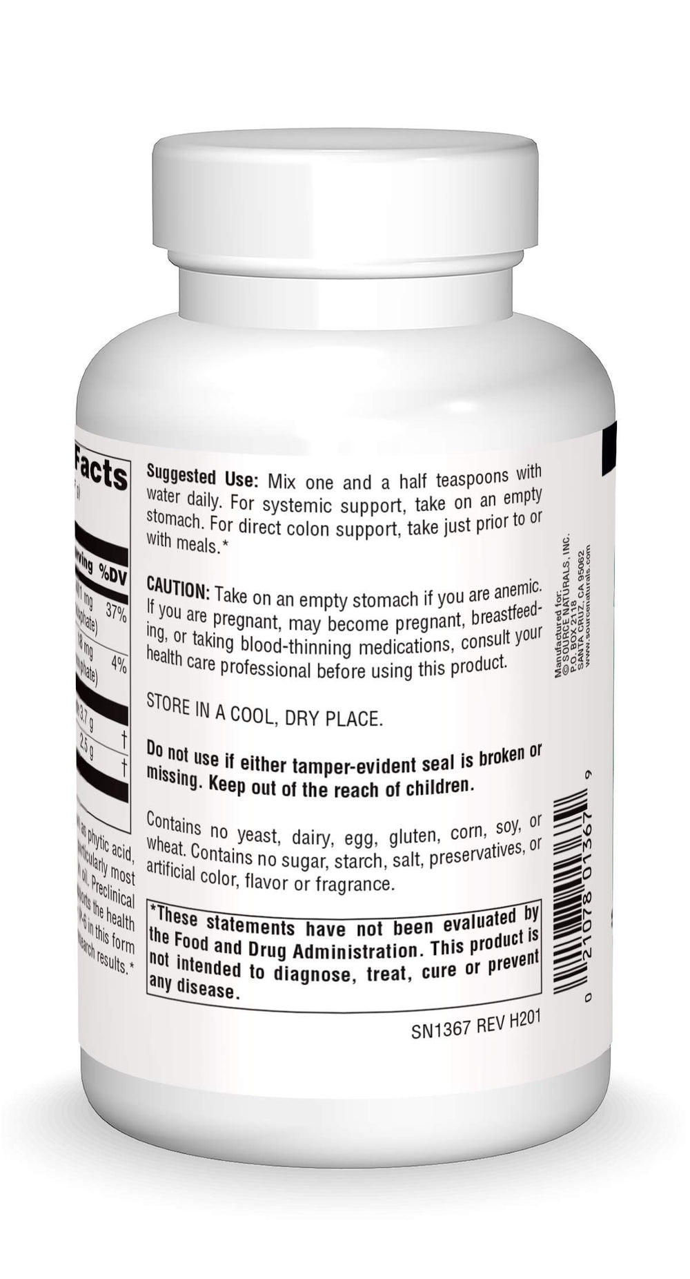 Source Naturals IP-6 Powder serving scoop dissolving in water.