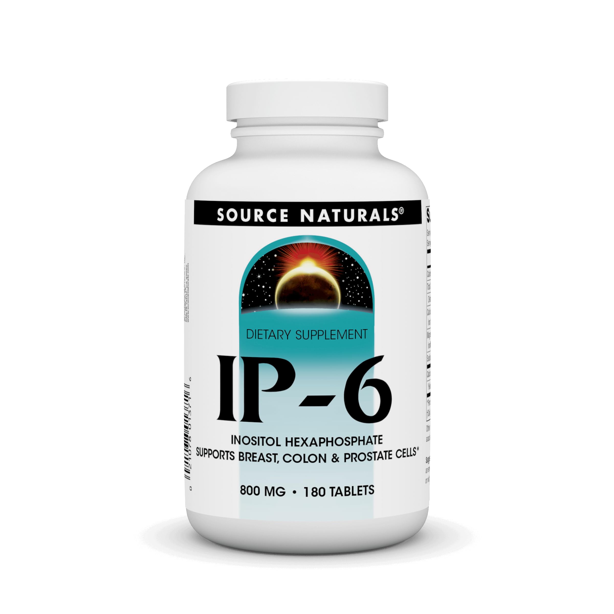 Source Naturals IP-6 tablets front label shows IP-6 content for vegetarians