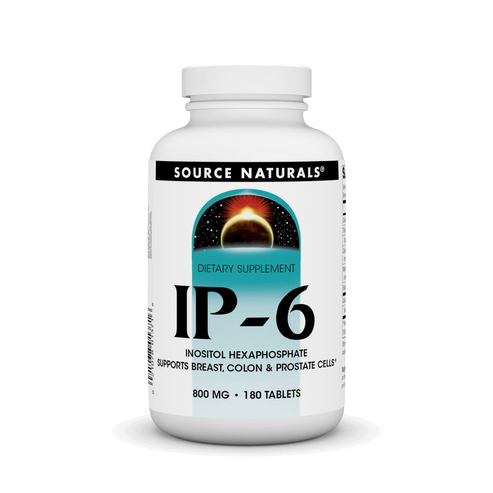 Source Naturals IP-6 tablets front label shows IP-6 content for vegetarians