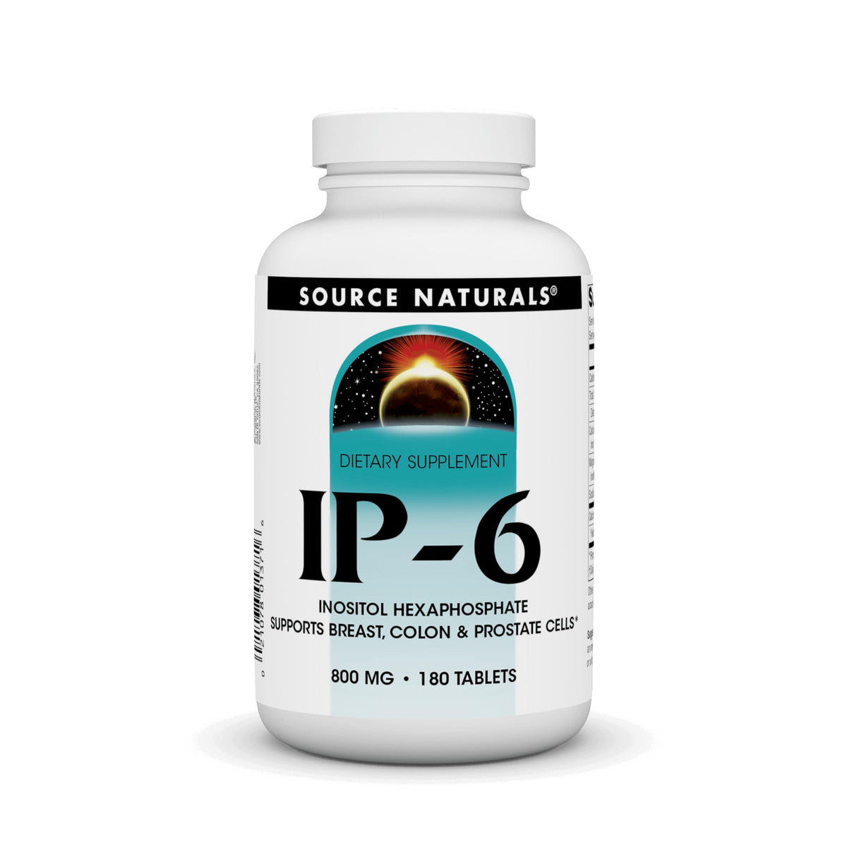 Source Naturals IP-6 tablets front label shows IP-6 content for vegetarians