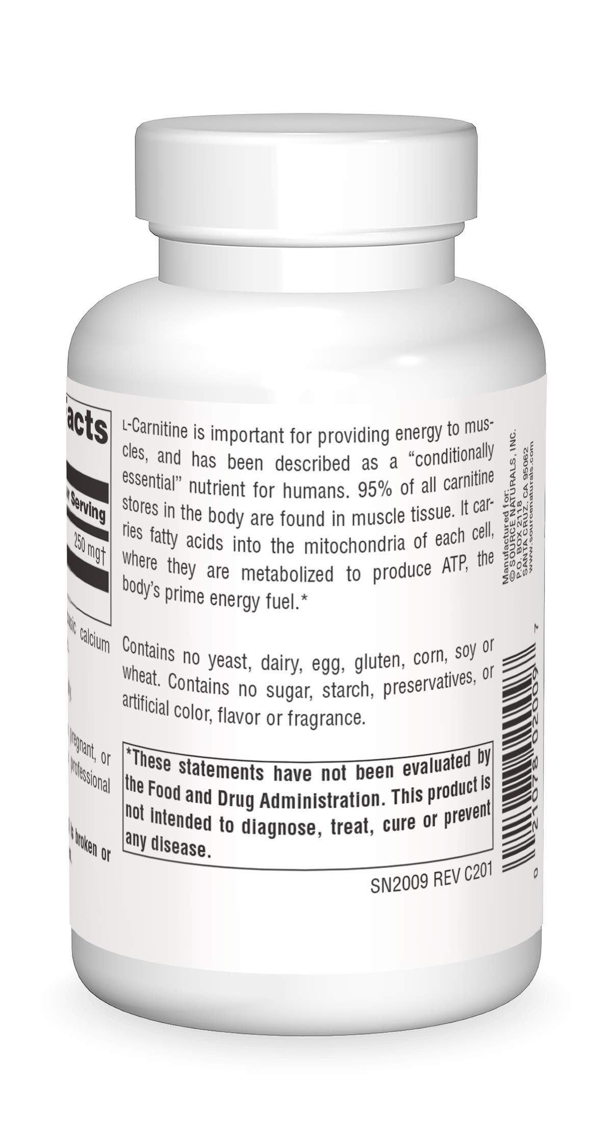 Source Naturals L-Carnitine capsules neatly packaged for daily endurance.