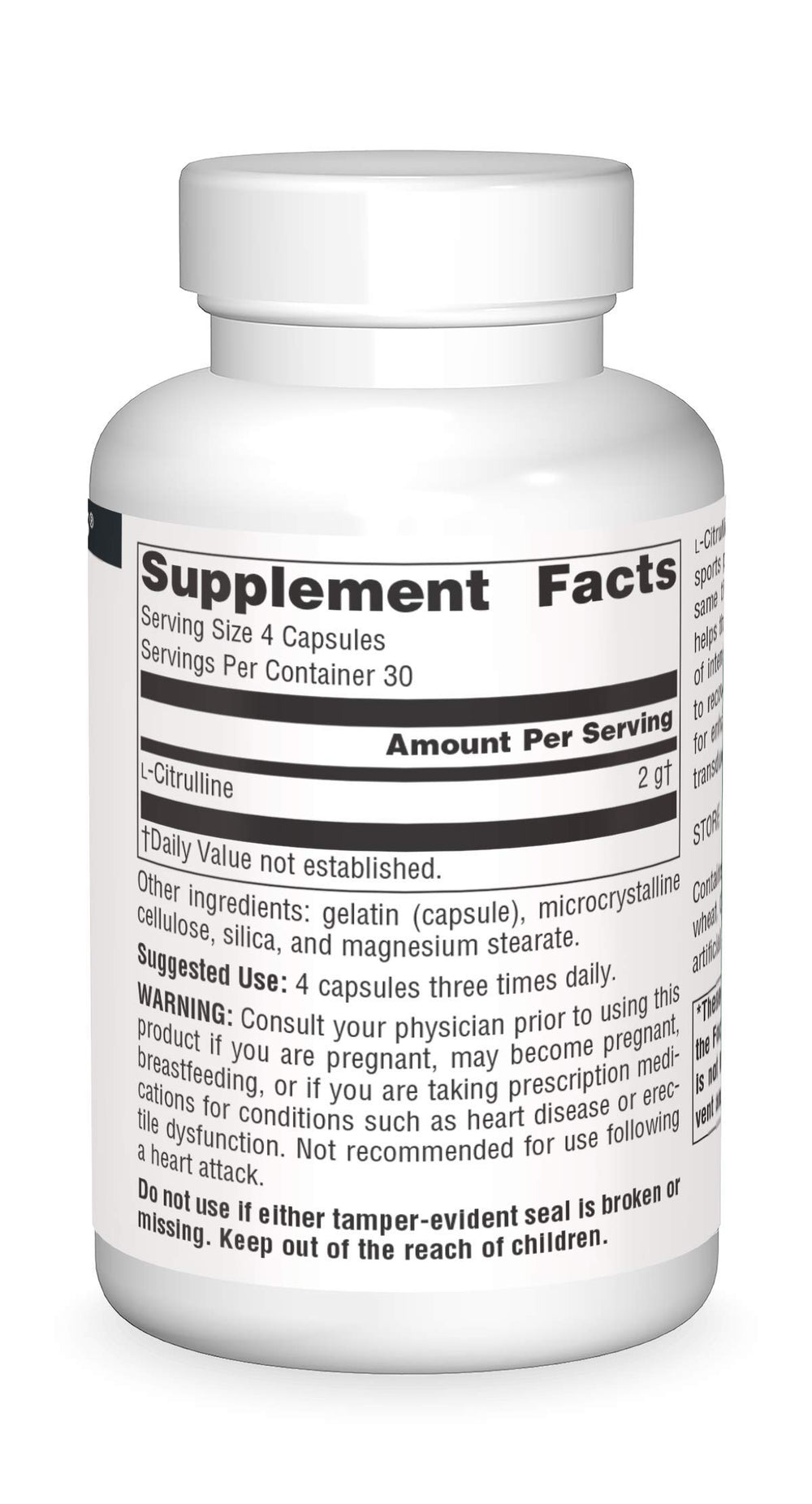 Source Naturals L-Citrulline capsules pouring for daily use.