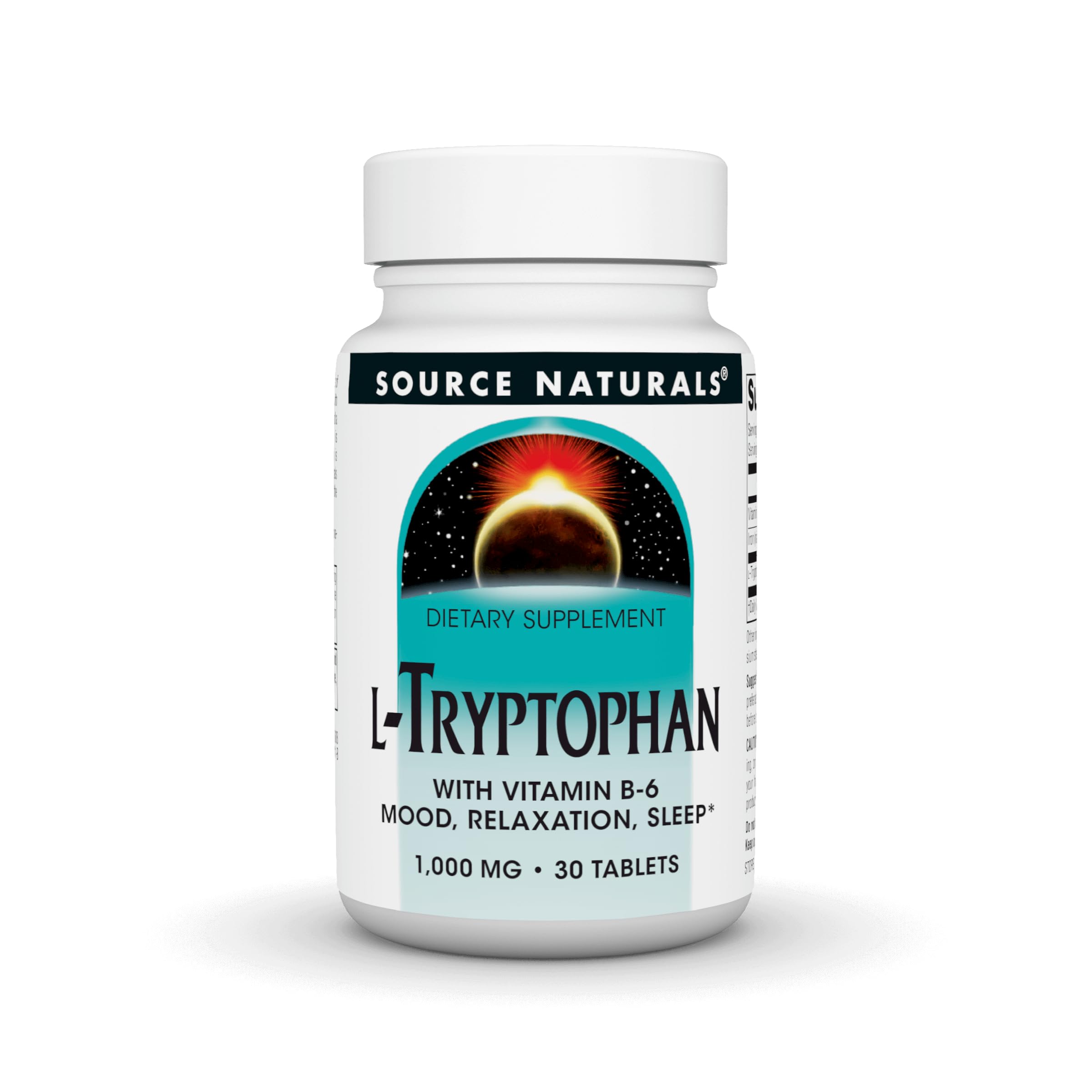 Source Naturals L-Tryptophan bottle for daily supplement routine