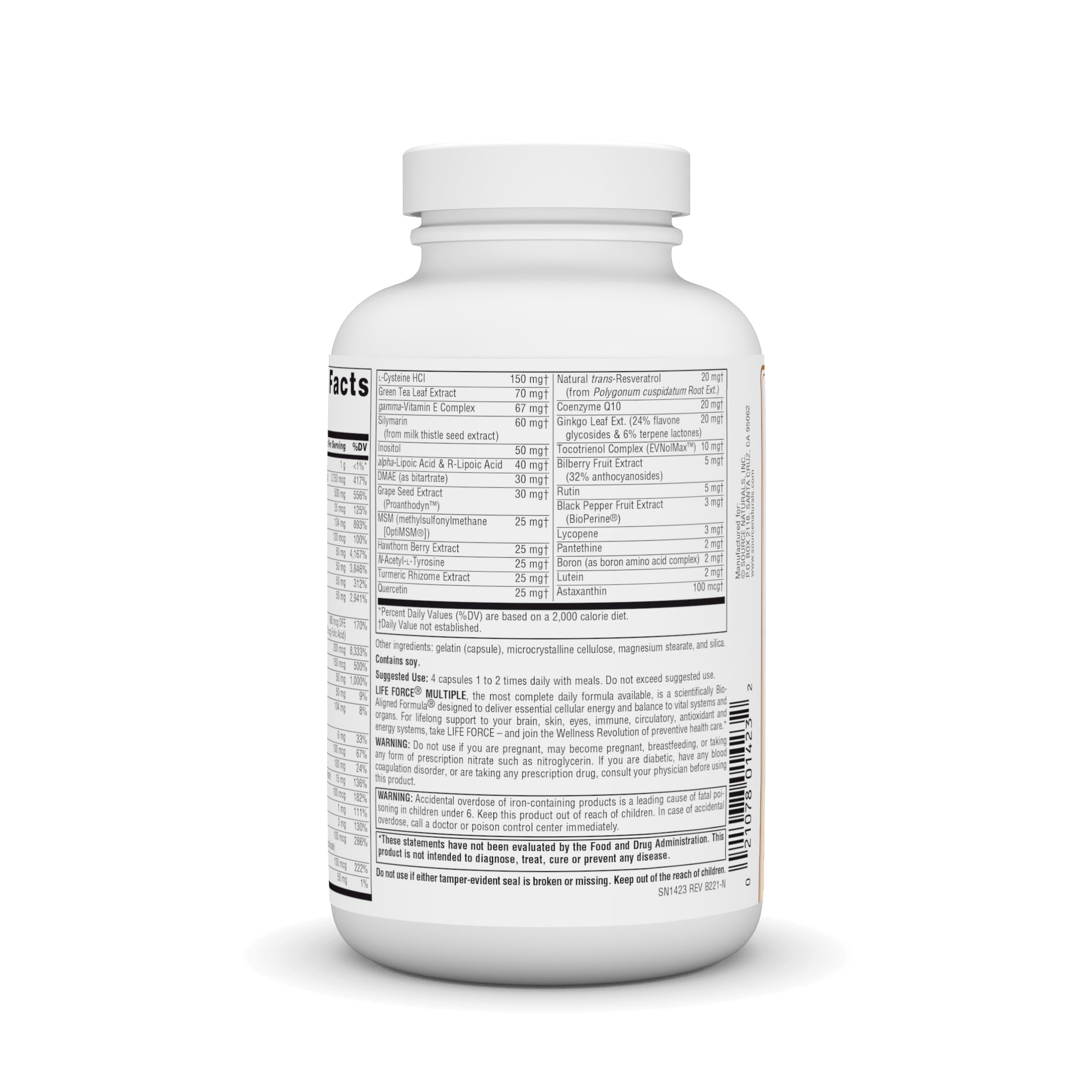 Pouring Life Force from the bottle suggests easy daily dosing routine