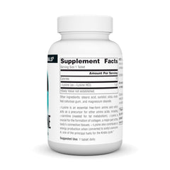 Bottle label detail for Source Naturals L-Lysine Free Form showing 1,000 mg