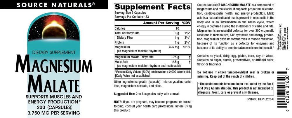 Source Naturals Magnesium Malate pour shows simple on-the-go usage.