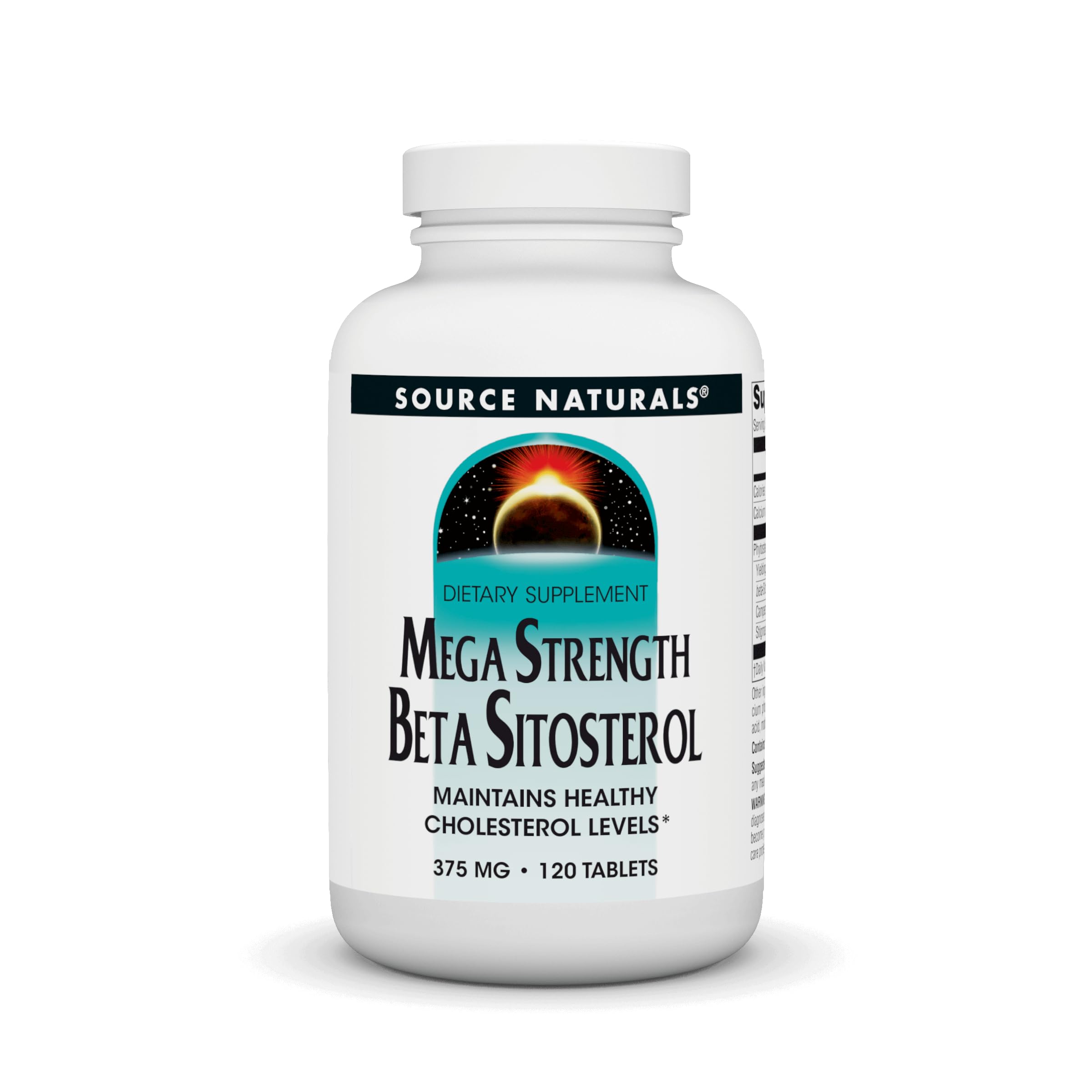 Source Naturals Mega Strength Beta Sitosterol bottle front for daily wellness support.
