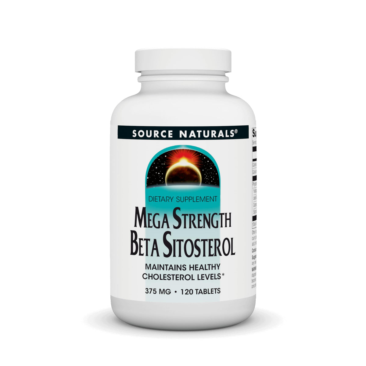 Source Naturals Mega Strength Beta Sitosterol bottle front for daily wellness support.