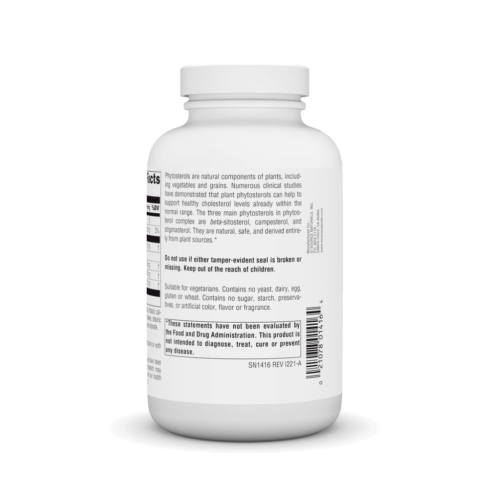 Source Naturals Mega Strength Beta Sitosterol tablets close-up for a daily supplement routine.