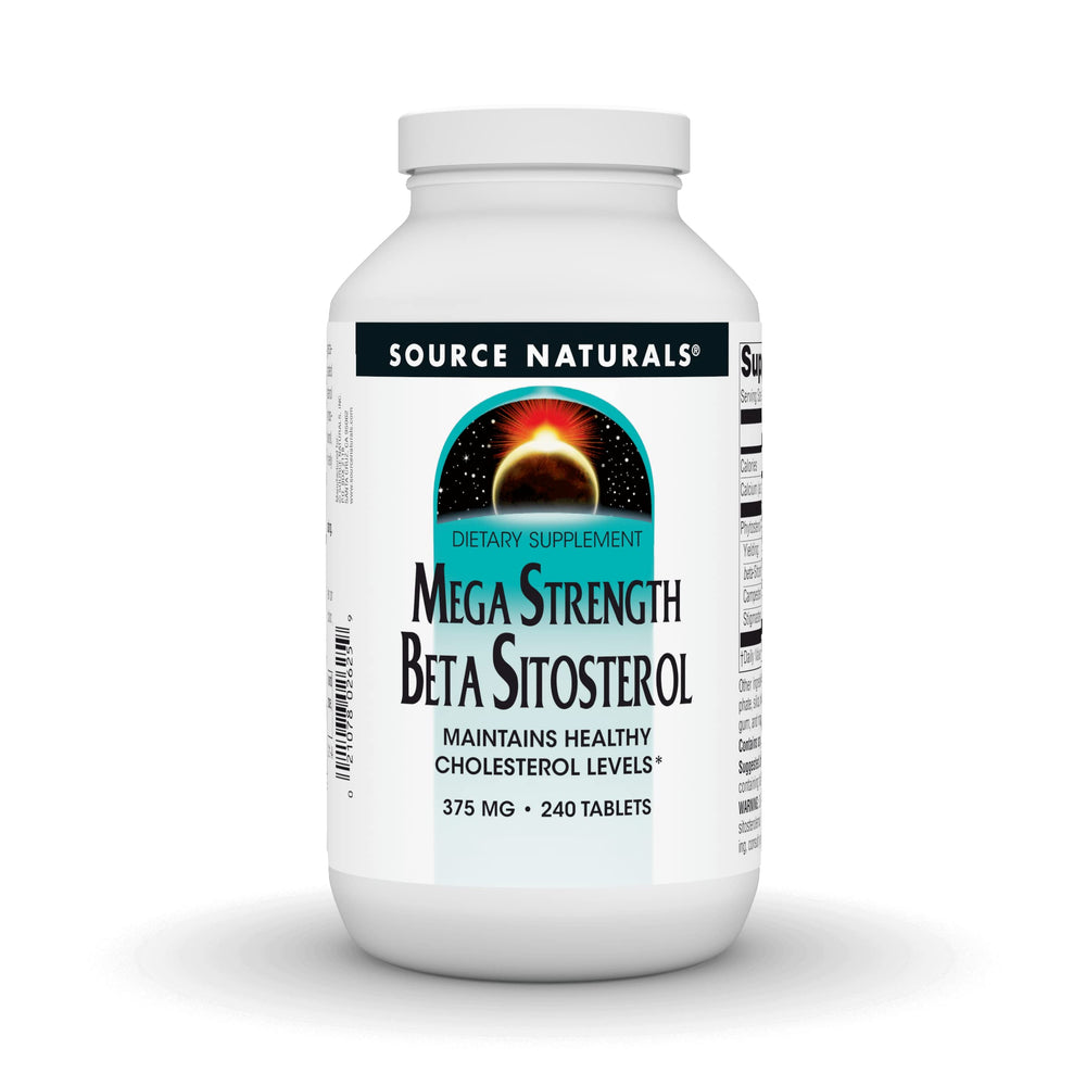 Source Naturals Mega Strength Beta Sitosterol bottle 240 tablets supports healthy cholesterol levels.