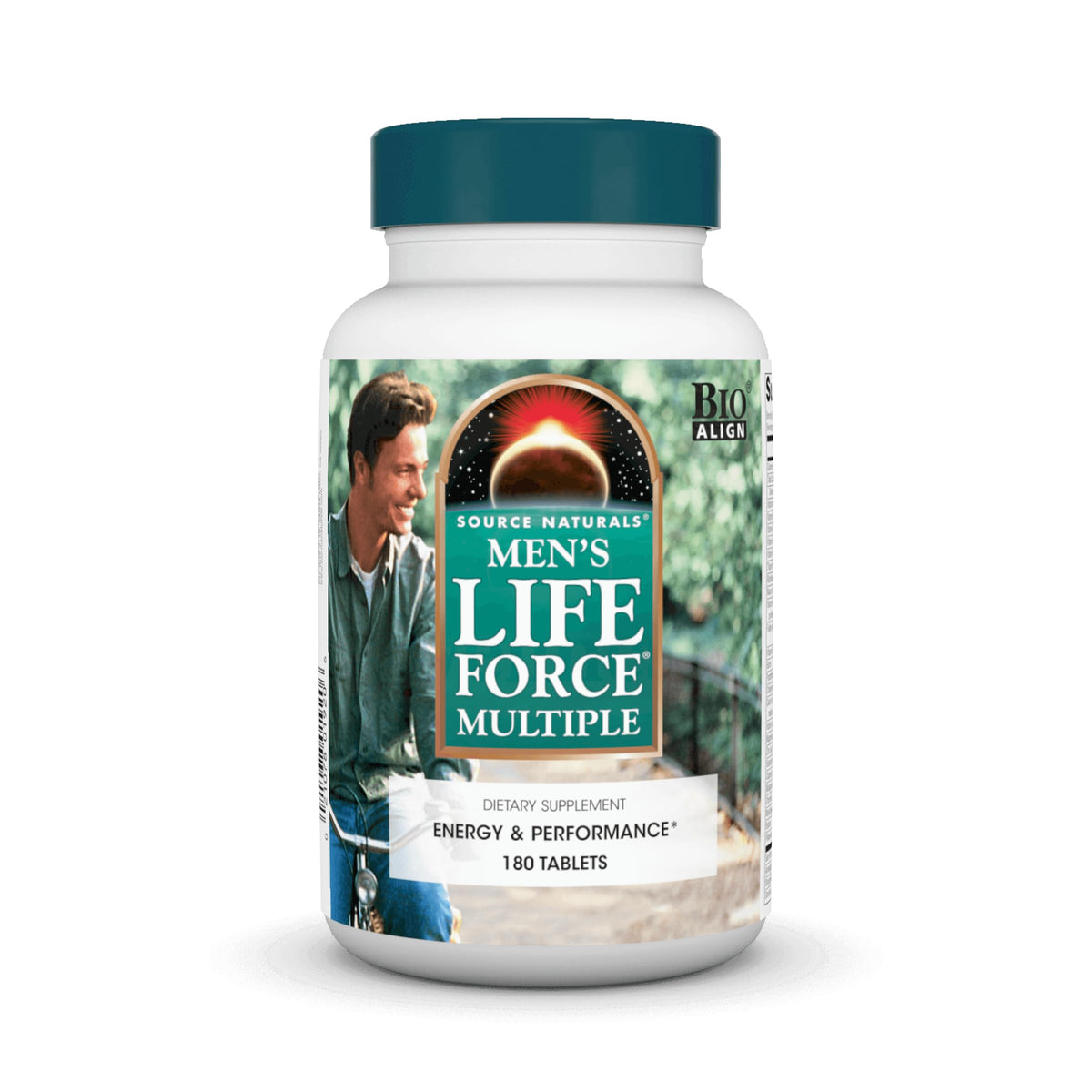 Source Naturals Men's Life Force bottle emphasizing daily energy support.