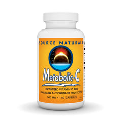 Source Naturals Metabolic C 500 mg bottle with capsules for daily antioxidant support.