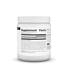 Source Naturals MSM powder scoop demonstrates half-teaspoon daily dosing.