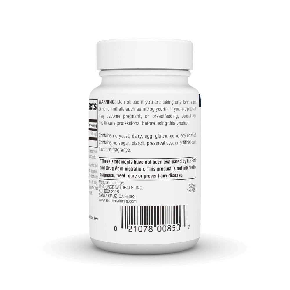 Source Naturals NAC tablets in bottle for daily antioxidant support.