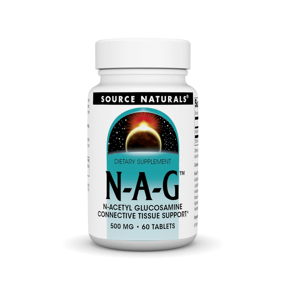 Source Naturals N-A-G bottle on shelf suggesting joint support potential