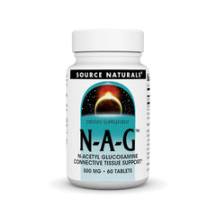 Source Naturals N-A-G bottle on shelf suggesting joint support potential