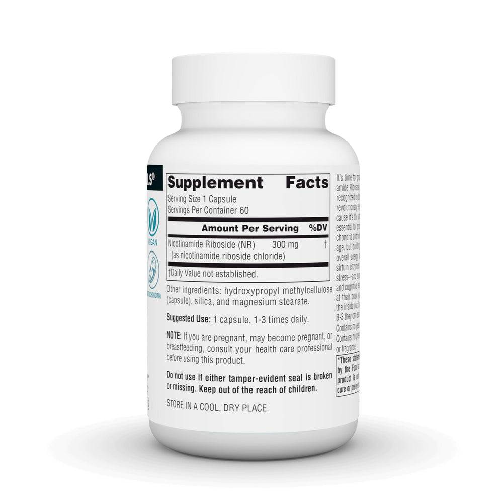 Source Naturals NR bottle-pour captures easy daily dosing for sustained NAD+ support.
