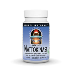 Source Naturals NSK-SD nattokinase capsules bottle for systemic enzyme support