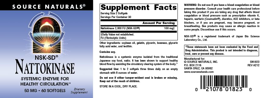 Source Naturals NSK-SD packaging on shelf emphasizing US manufacturing.