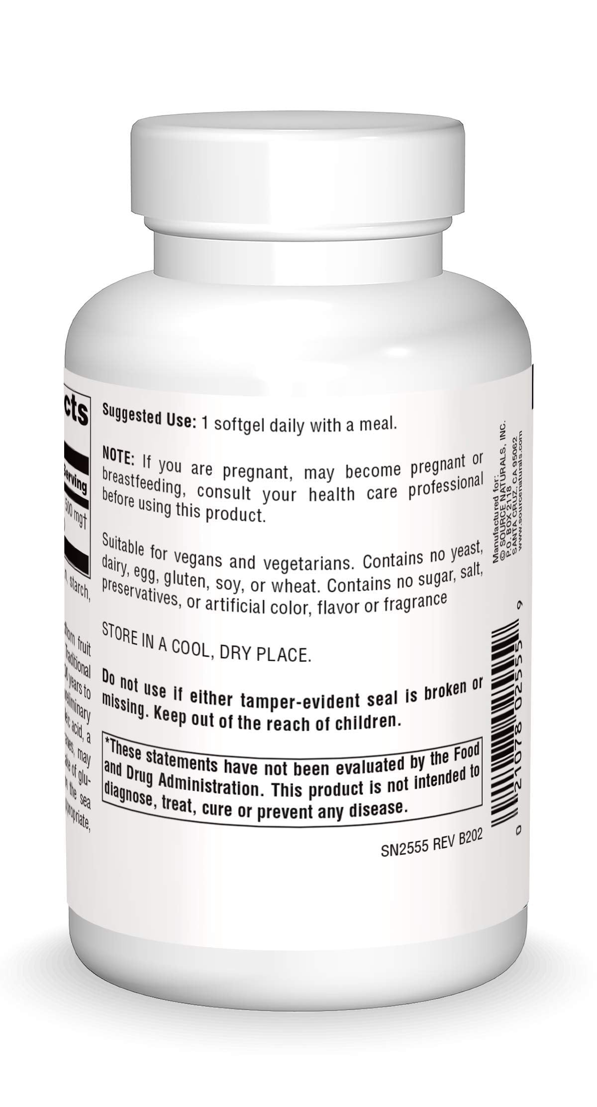Source Naturals Omega-7 softgels close-up for convenient daily capsules.