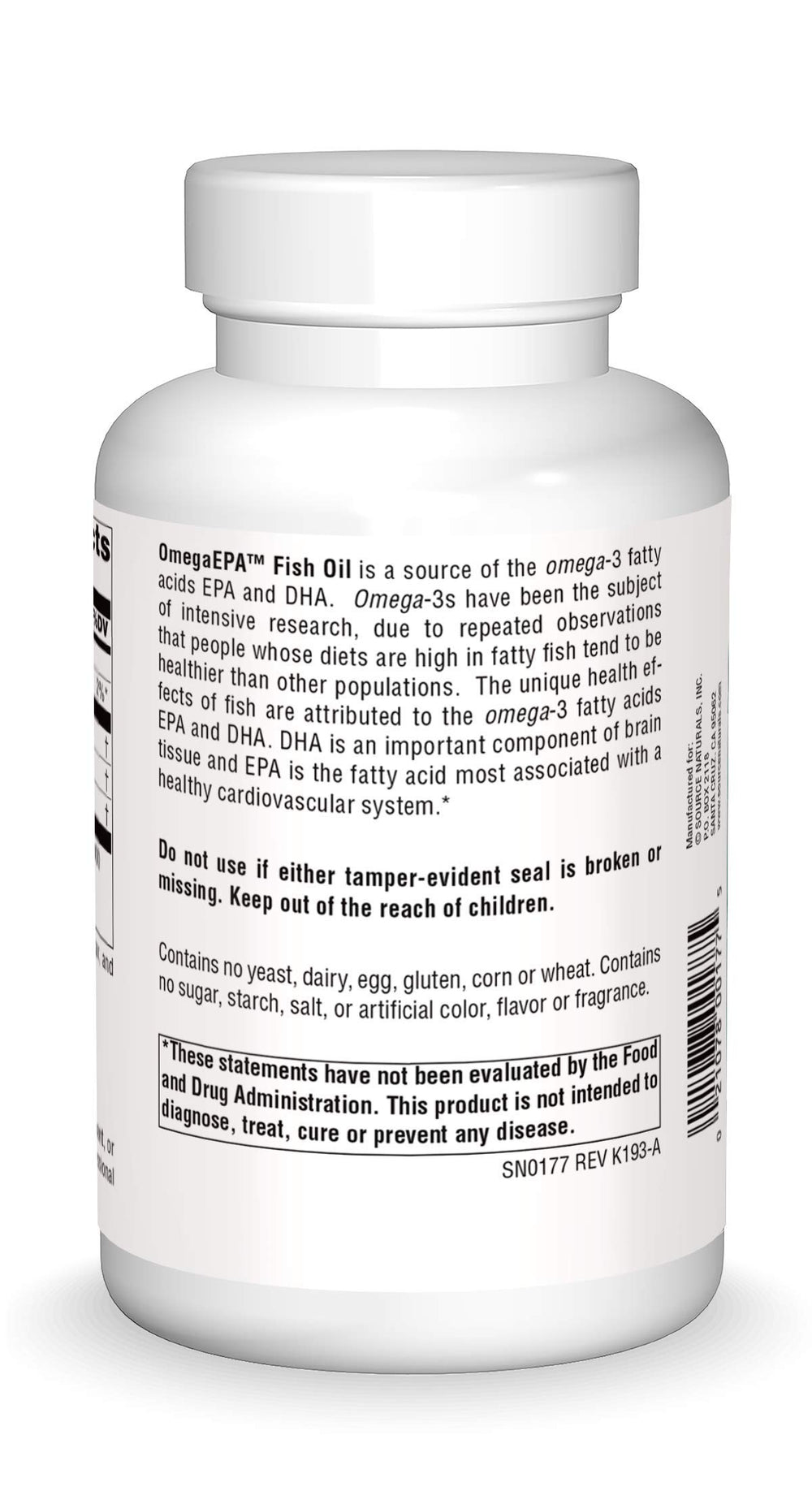 Source Naturals OmegaEPA capsules-pour supports daily supplementation.