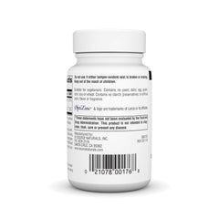 Bottle side view highlighting allergen-free formulation for clean supplement.