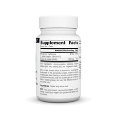 Close-up of OptiZinc tablets; zinc monomethionine complex for potentially better absorption.